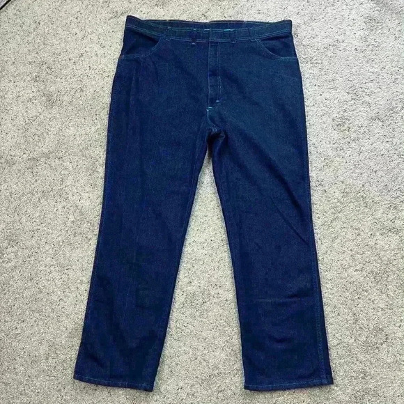 Wrangler Vintage Mens Regular Fit Classic Blue Denim Jeans - Picture 14 of 14